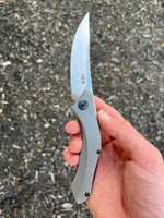 Zero Tolerance Sinkevich 0460Ti Flipper Knife Titanium (3.25" Stonewash) ZT