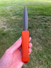 Heretic Knives Manticore E Double Edge DLC H028-6A-ORG Orange OTF Auto USA