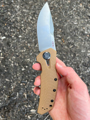 Zero Tolerance 0308 Flipper Knife Coyote G10 (3.75" Stonewash) ZT