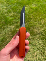 Heretic Knives Manticore S Two-Tone Black Tanto, Orange H023-10A-ORG