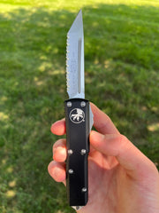 Microtech UTX-85 D/E OTF Automatic Knife Black (3.1" Stonewash Full Serr)
