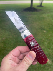 GEC (Traditional Pocket) GEC Northfield UN-X-LD Toe Nail Clipper Knife Blood Red Jigged Bone (3" Satin)
