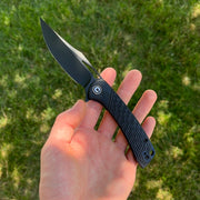 CIVIVI Dogma Liner Lock Knife Black G-10 (3.5" Black Stonewash)