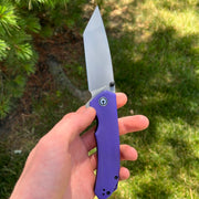 CIVIVI Brazen Tanto Liner Lock Knife Purple G-10 (3.5" SW D2) C2023A