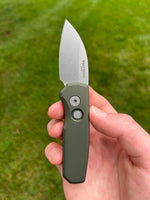 Pro-Tech Runt 5 Wharncliffe Automatic Knife Green (1.9" Stonewash)