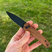CIVIVI Altus Button Lock Knife Cuibourtia Wood (3" Black) C20076-3