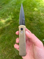 Pro-Tech Godson Automatic Knife Bronze Aluminum (3.15" Black) 7112